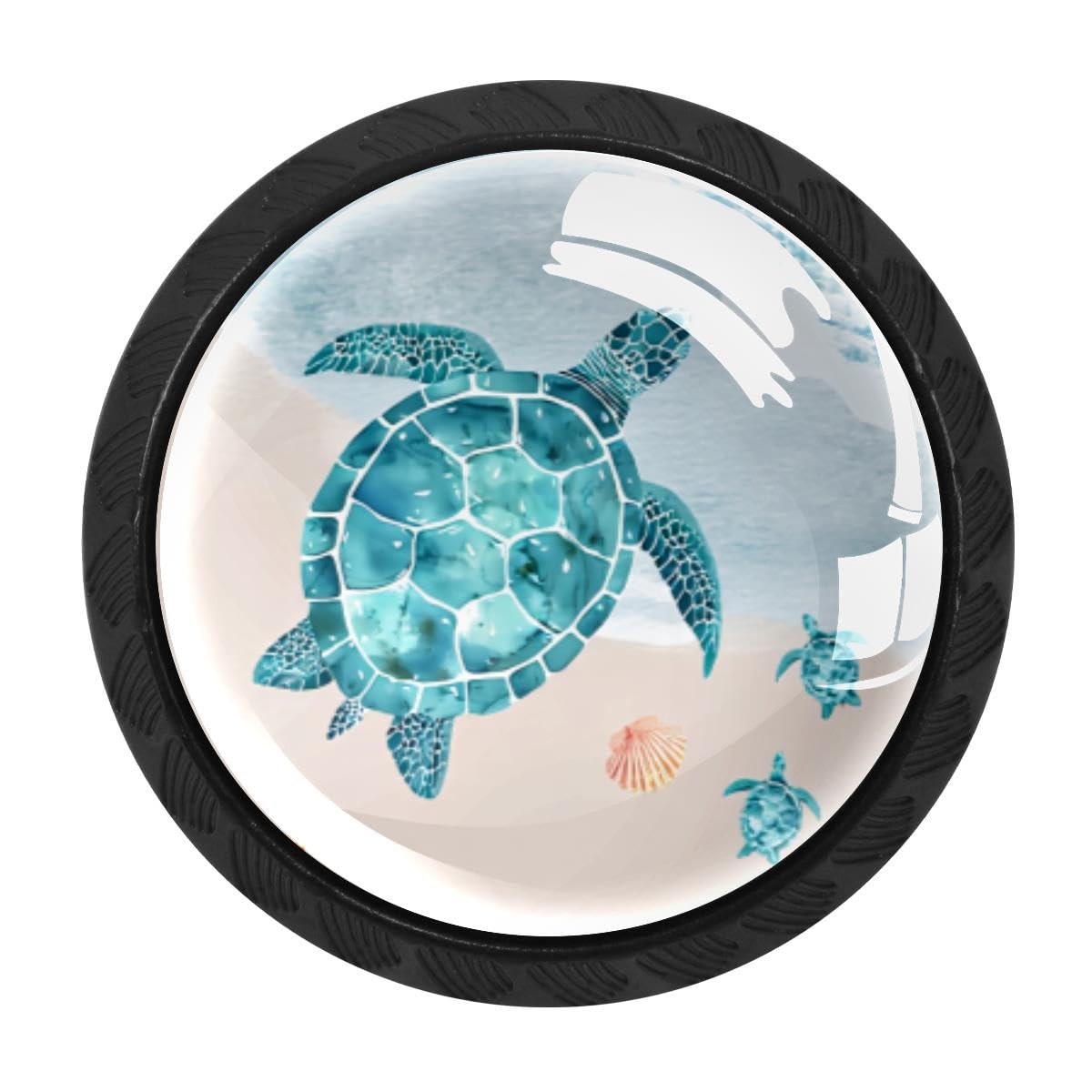 Heoeh Multi 3 4 Pcs Kitchen Cabinet Knobs, Sea Turtle Drawer Knobs Dresser Handles