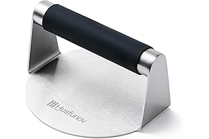 5.5 Inch Stainless Steel Burger Press, Perfect for Smashing Ground Beef