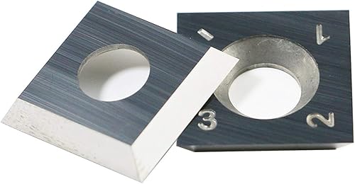 Miniatura 2 de Cortador de carburo de 30 grados para torneado de madera, 0.591 in x 0.591 in x 0.098 in, para torneado de madera, cabezales de corte helicoidales