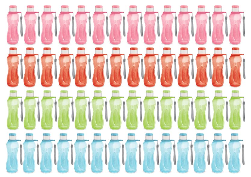 MILTON Water Bottle Kids Reusable Leakproof 17 Oz 4-Pack Plastic Wide Mouth Large Big Drink Bottle BPA Leak