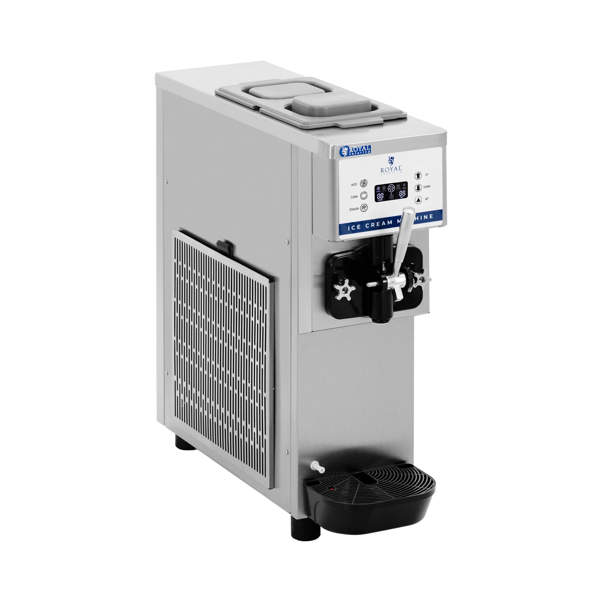 Royal Catering RCSI-16A Máquina de helados soft 800 W 6,5 l/h LED Royal Catering Máquina de helado suave Heladera soft Máquina heladera soft