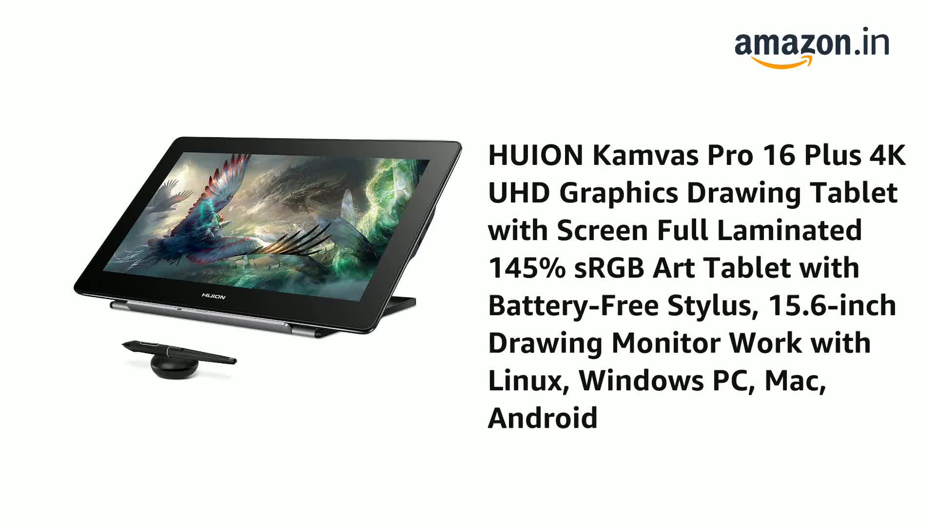 HUION KAMVAS Pro 16 Plus (4K) 本体 Kamvas Pro 16 Plus (4K)