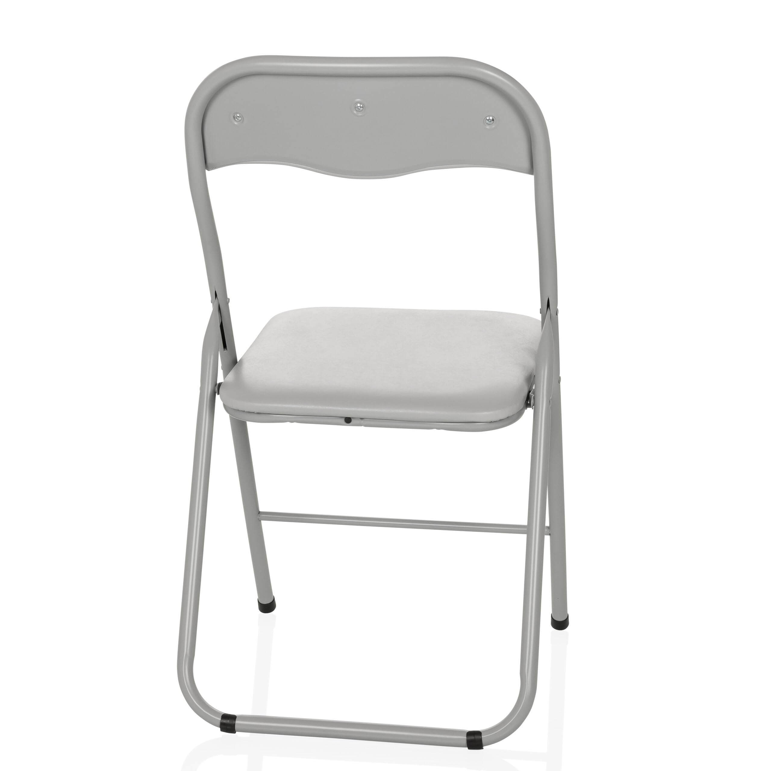 hjh OFFICE TUDELA Basic Klappstuhl gepolstert Besucherstuhl bis 120kg Grau