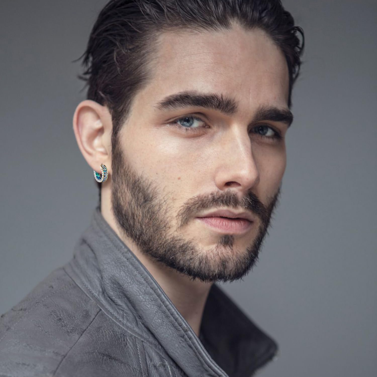 Boucles d'oreilles Créoles pour Homme Femme - Boucles d'oreilles Viking en Argent Sterling 925 - Rune Créoles - Cadeau d'anniversaire pour Homme Femme