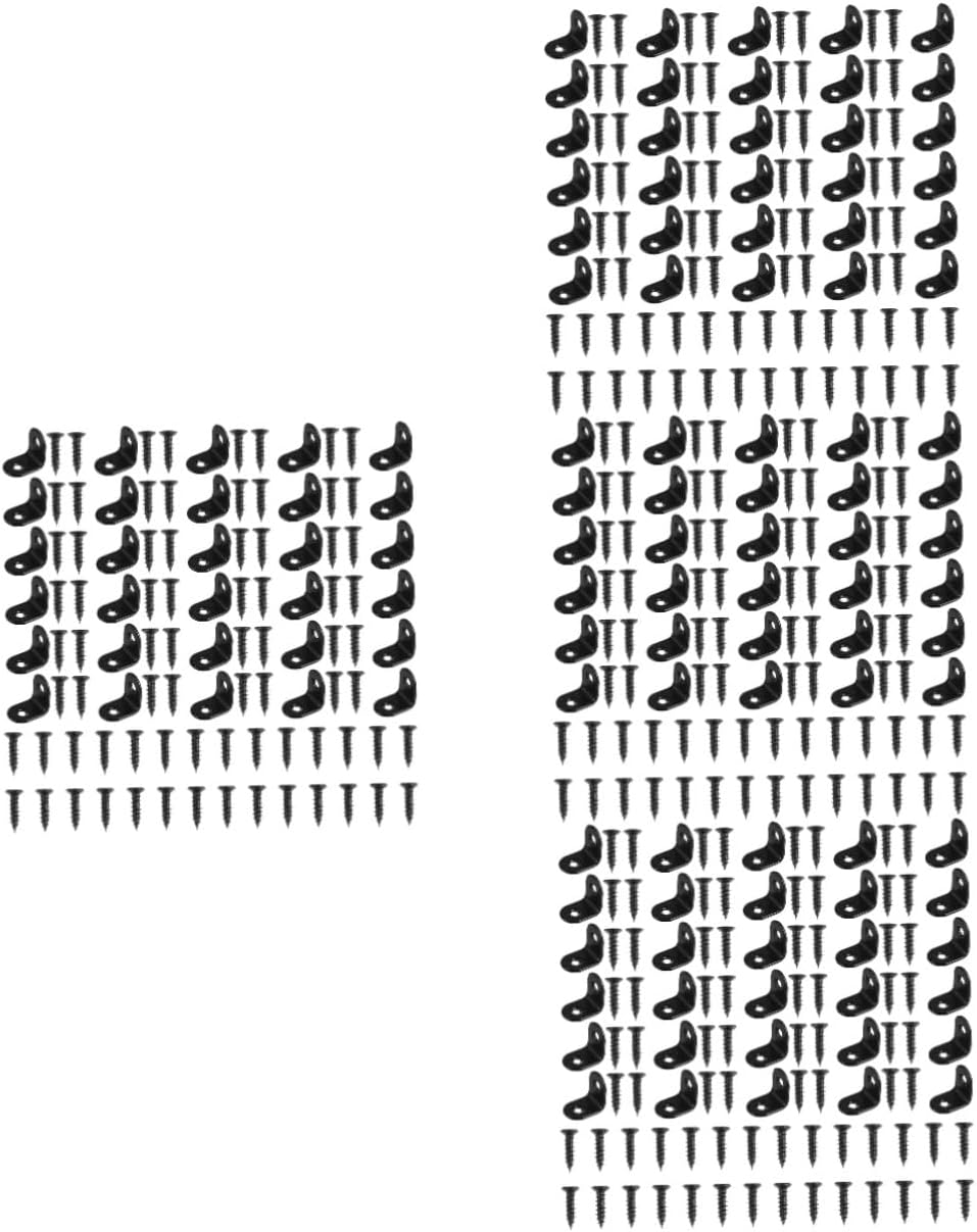 DOITOOL Sets Sturdy l Shape Right Angle Brackets Easy to Install Corner Shelf Bracket Stainless Steel Corner Fitting for Home Pcs
