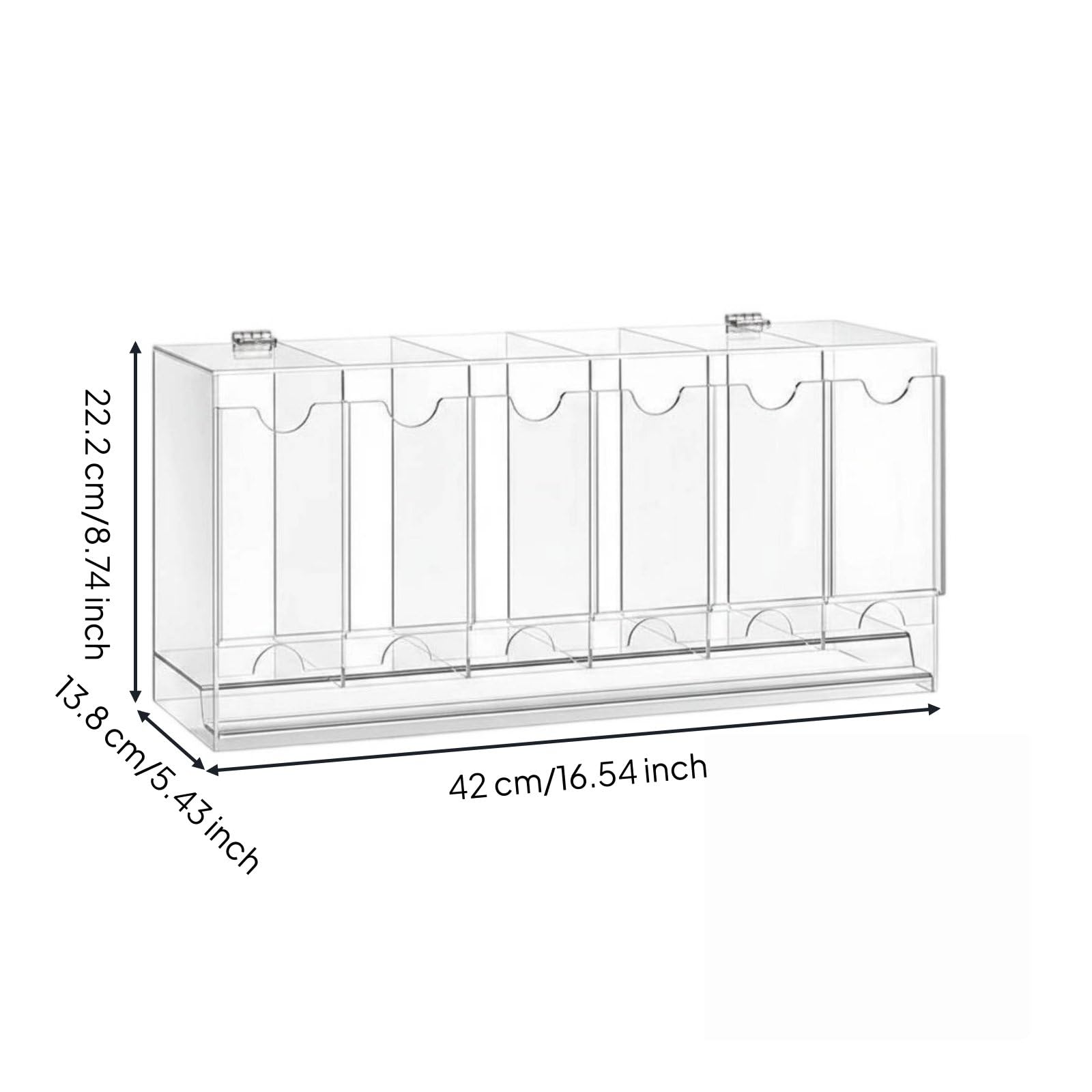Portatarjetas de Acrílico Soporte Expositor Organizador Caja para Trading Cards con Diseño Transparente y Clasificación por Series Adecuado para , Organizador De Seis Compartimentos