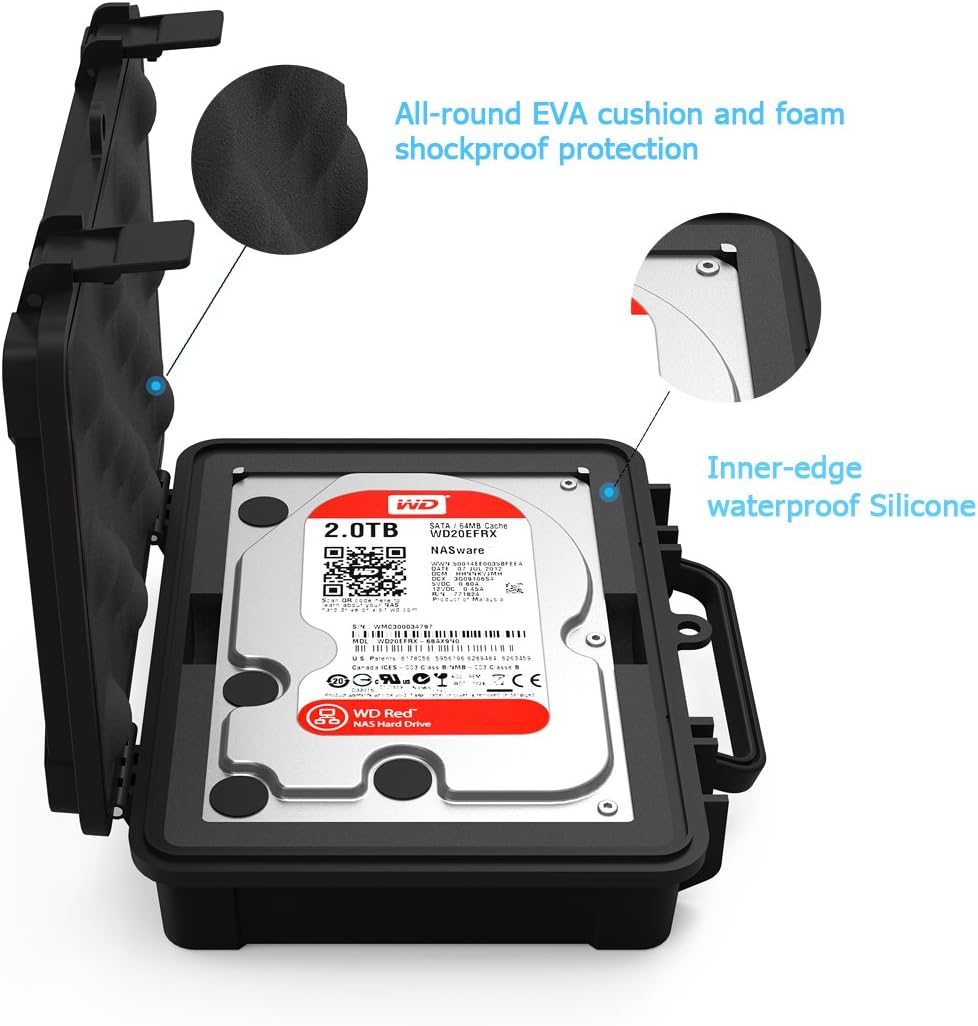 Yottamaster Hard Drive Protective Case for 3.5 inch HDD,Shockproof