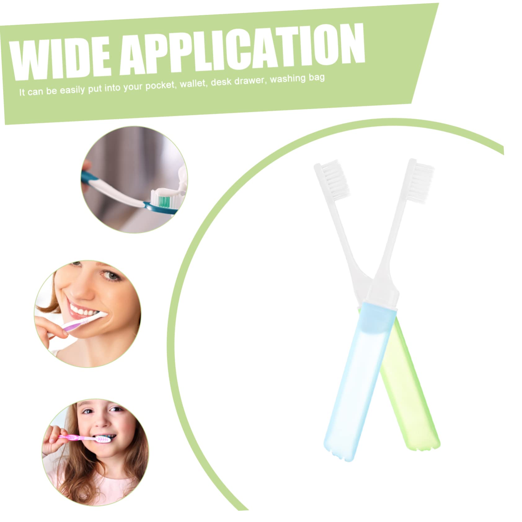 PACKOVE 30piezas Cepillos De Dientes Plegables De Cerdas Para Viaje Portátiles y Compactos Perfectos Para Camping y Negocios