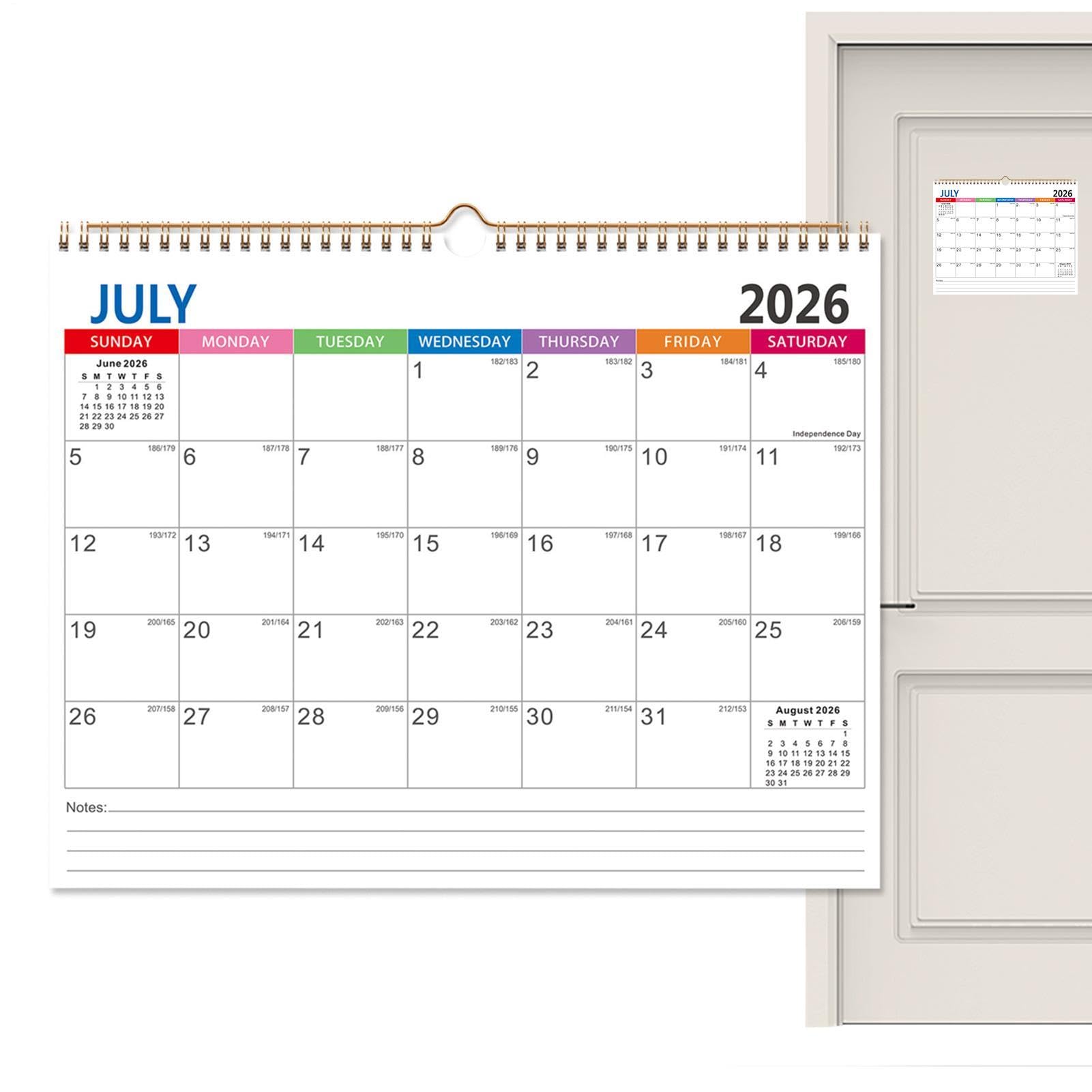 Wandkalender 2026-2027 Planer Von Juli 2026 Bis Dezember 2027 | 18-Monats-Familienkalender Geeignet für Ihre Terminplanung, Organisation, Planung und Terminkoordination Ihrer Termine