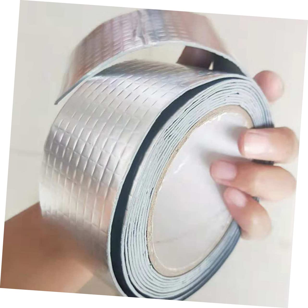 IMIKEYA Nastro Sigillante Butilico 2 Pezzi Alluminio Argento, Nastro Professionale per Riparazione e Tenuta su Superfici Marmo e Finestre, 5Cm X 5m