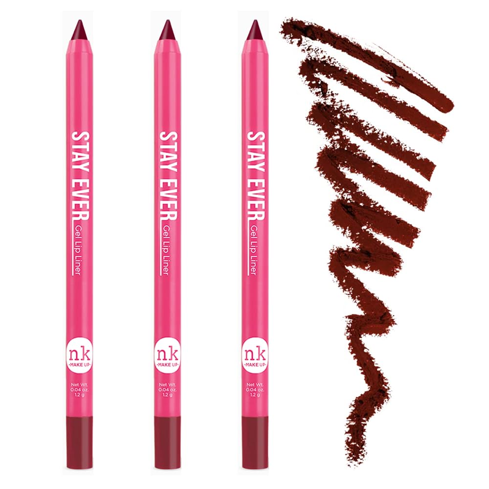 3 Pack of Stay Ever Long Lasting Matte Lip Liner Gels in the shade Red Wine