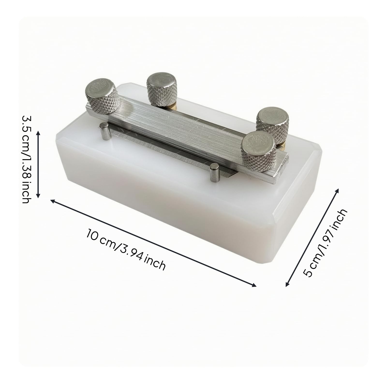 Cutter per Assottigliare Pelle Strumento per Skiving per Spaccare per Sfoltire Meccanismo Manuale Regolabile 0-30 Mm con Base in Nylon E Viti Metalliche Adatto per Artigiani Modellisti Bricolage