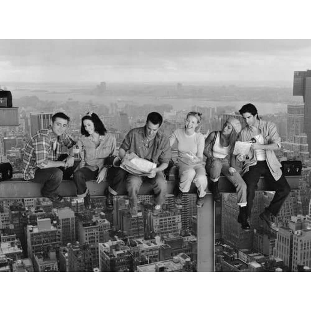 Friends Cream "Lunch On A Skyscraper" Canvas Print, Cotton, Multi-Colour, 3.20 X 60.00 X 80.00 Cm