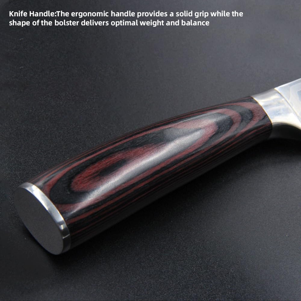 7PCS Kitchen Knife Set, Professional Japanese Chef Knives with High Carbon Stainless Steel Ultra, Sharp Aikido Knife Set for Cooking Meat, Fruits, Vegetables - Image 3