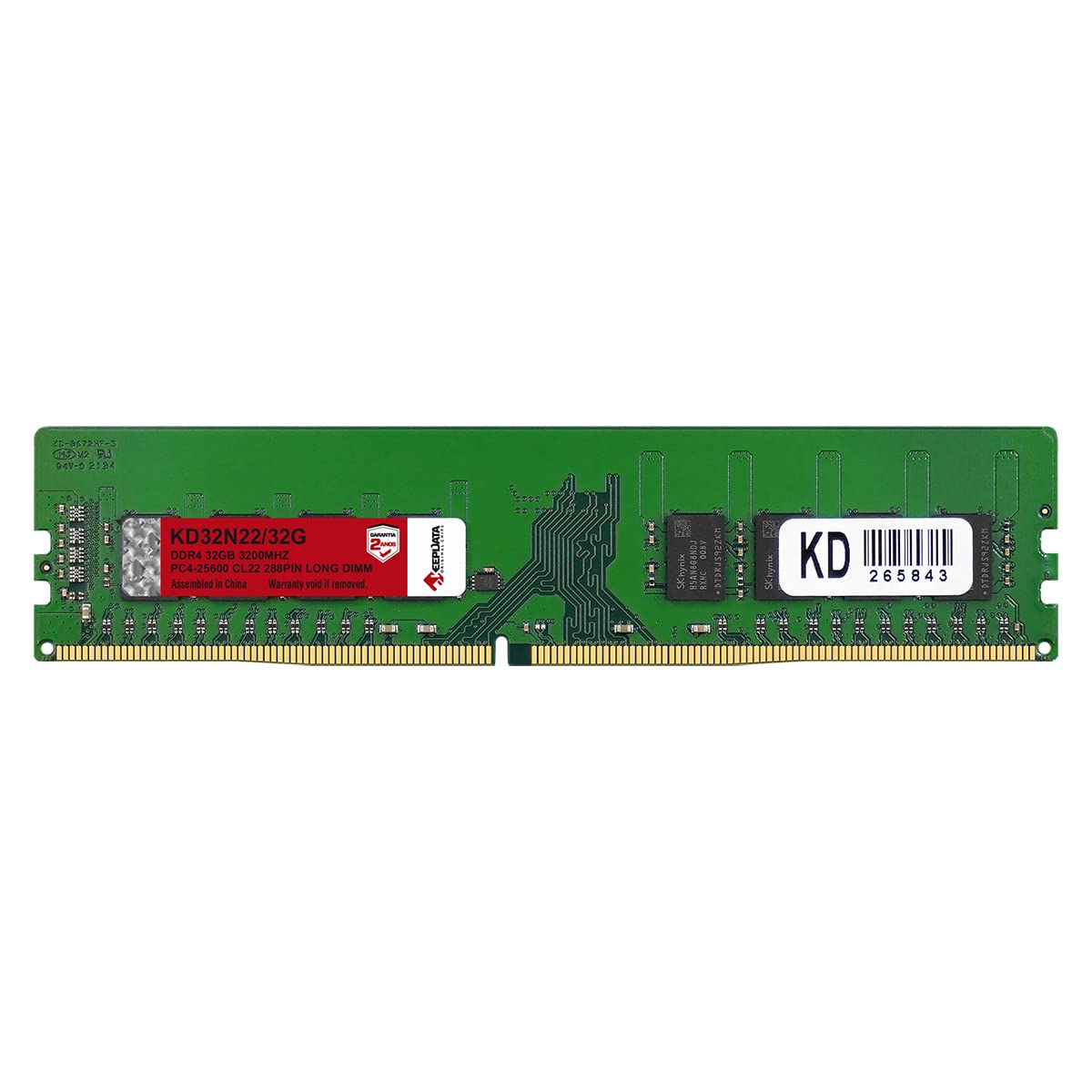 Memória Ram Para Desktop Ddr4 32gb 3200mhz Keepdata Kd32n22/32g