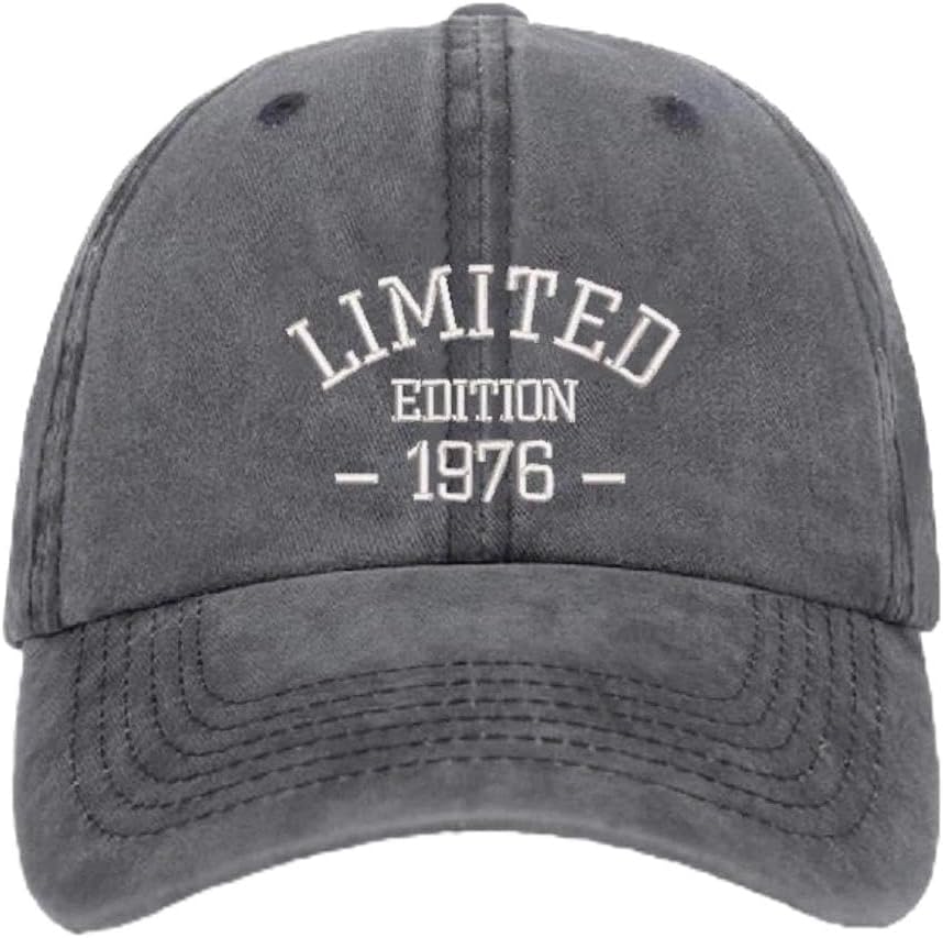 Limited Edition 1920-2039 Embroidered Dad Hat Cotton Unisex Adjustable Baseball Cap for Women Men Grey
