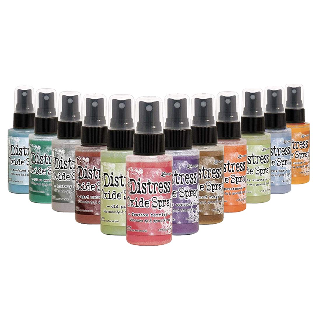 Amazon.com: Tim Holtz Distress Oxide Ink Spray 12 Bottle Set