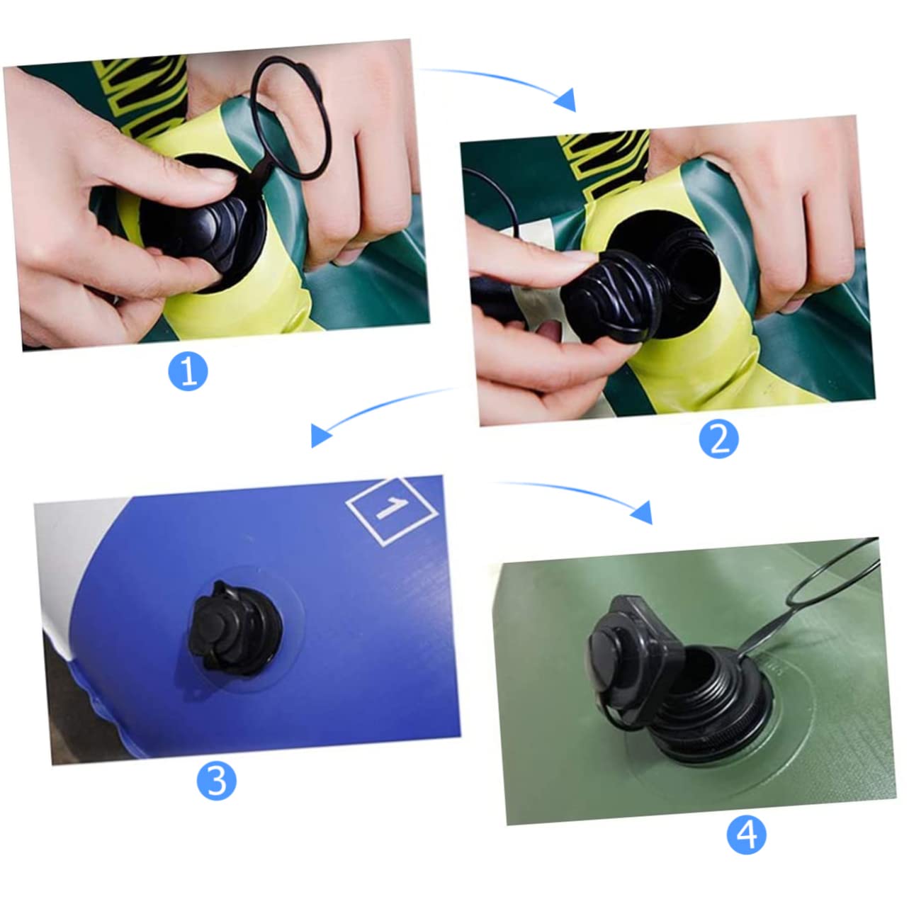 TOYANDONA Boston De Boquilla De Gas Kayac Adaptador De Manguera De De Inflado Inflación Válvula De Aire para Válvula Boston De Polivinilo Negro
