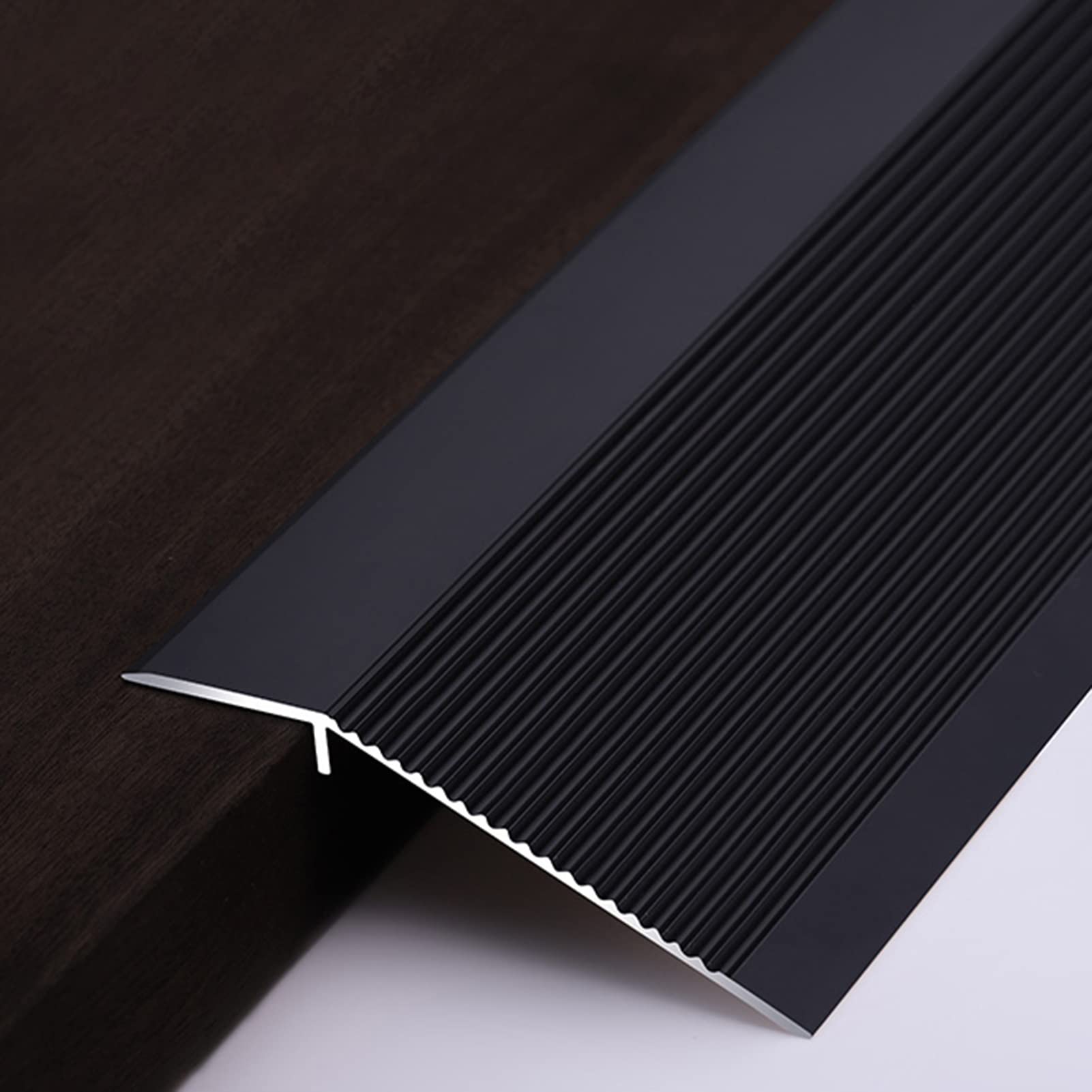 Moldura de aluminio plateado 115 cm para umbral de puertas