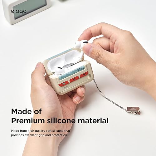 Miniatura 4 de elago Pager - Funda compatible con AirPods Pro de 2 generación, compatible con AirPods Pro 2, cordón incluido, resistente a los golpes, protección