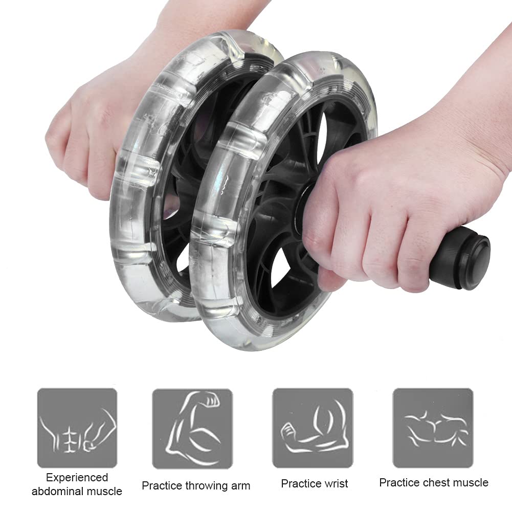 Rodillo de fitness profesional con rodamiento Ejercitador abdominal Equipo de entrenamiento central con bandas de resistencia Rodillera para entrenamiento de gimnasio en ca