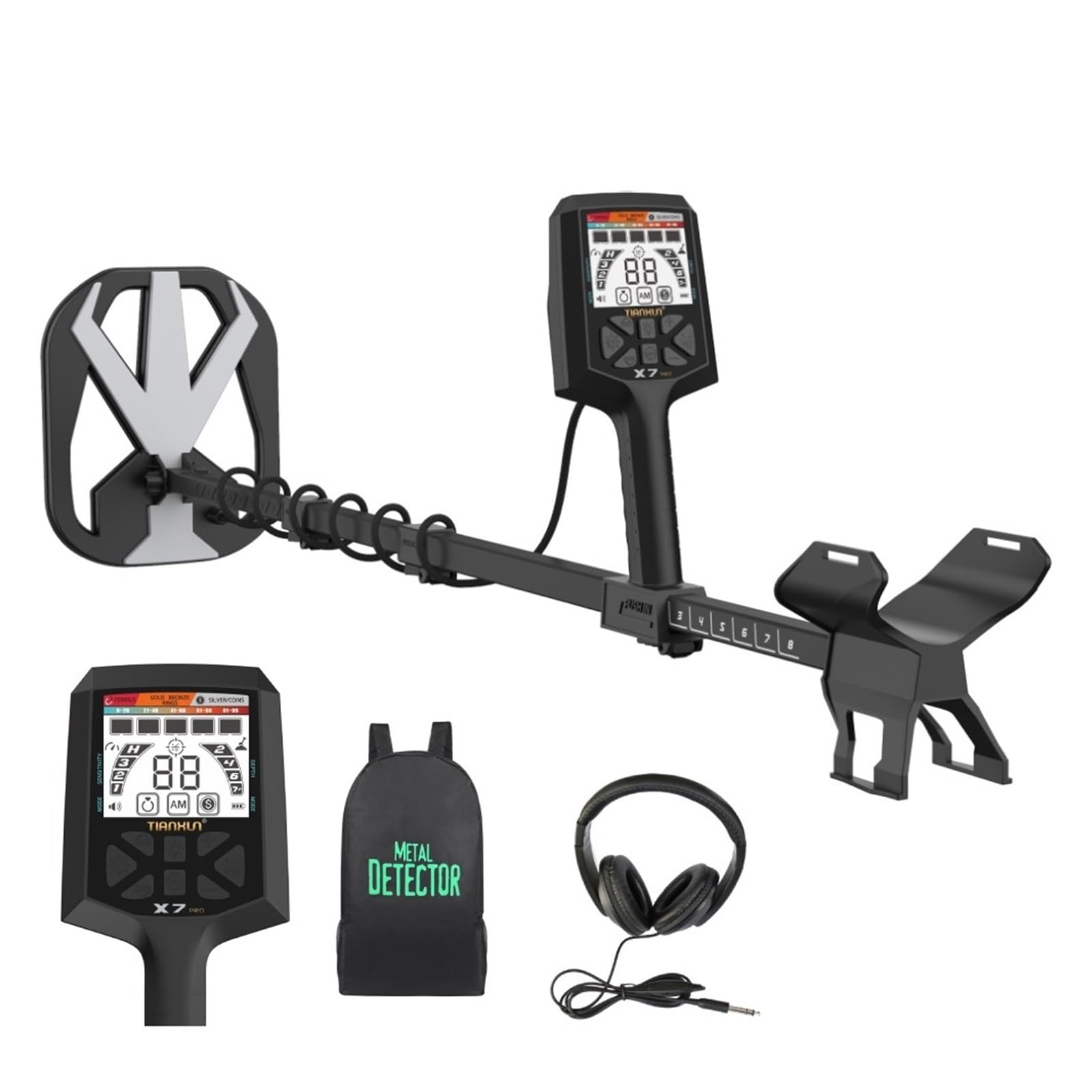 Metal Detector, Metal Detector Depth Indication Numerical Value Selective Shielding Gold Detector Treasure Accurate Tarts