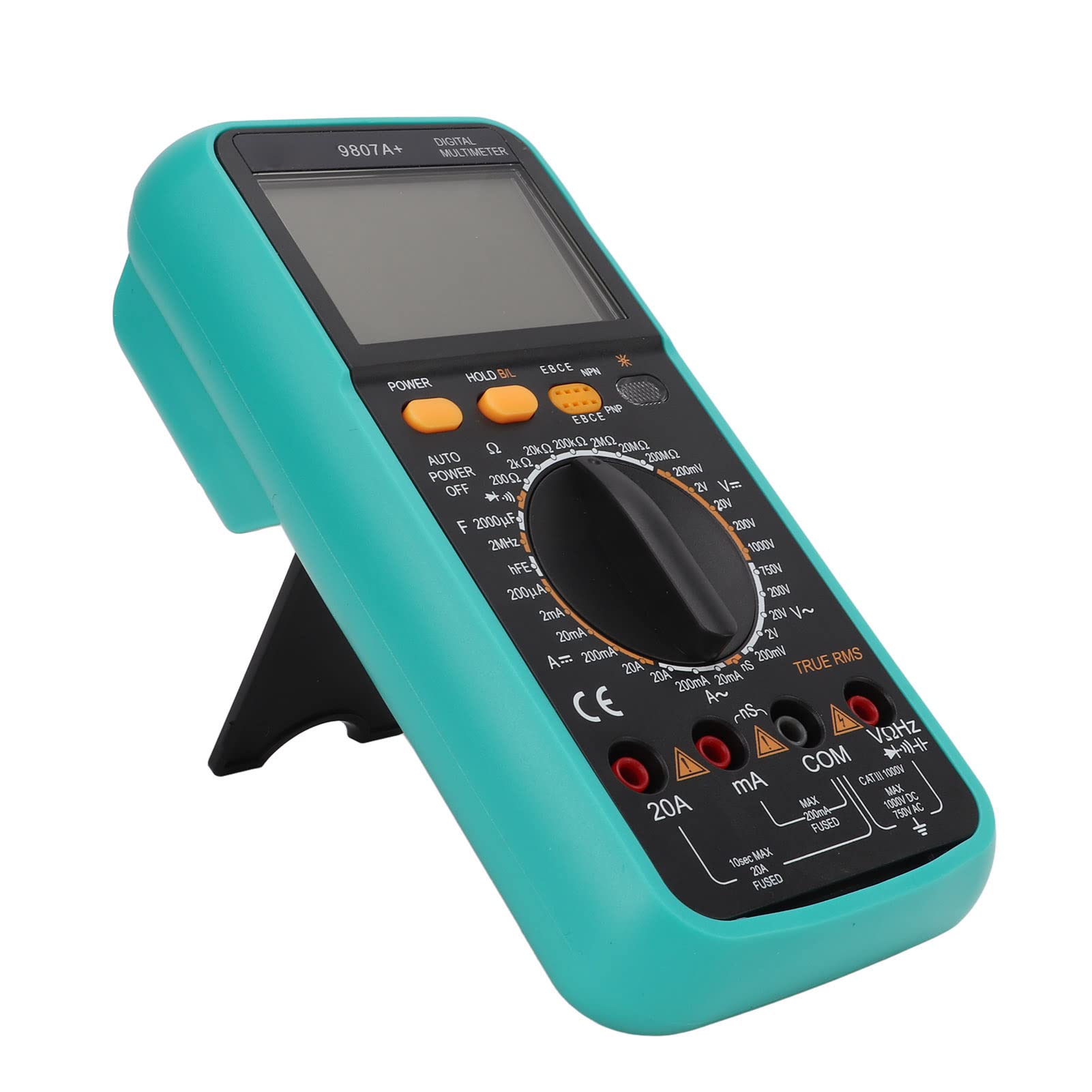 Multimetro Digitale Tester di Tensione e Corrente Portatile Ad Alta Precisione per Elettricisti con Allarme Acustico e Luminoso ABS