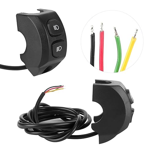 Miniatura 9 de Aramox Interruptor de luz antiniebla para R1200GS / R1250GS / F750GS / F850GS - Botón pulsador, negro, manual