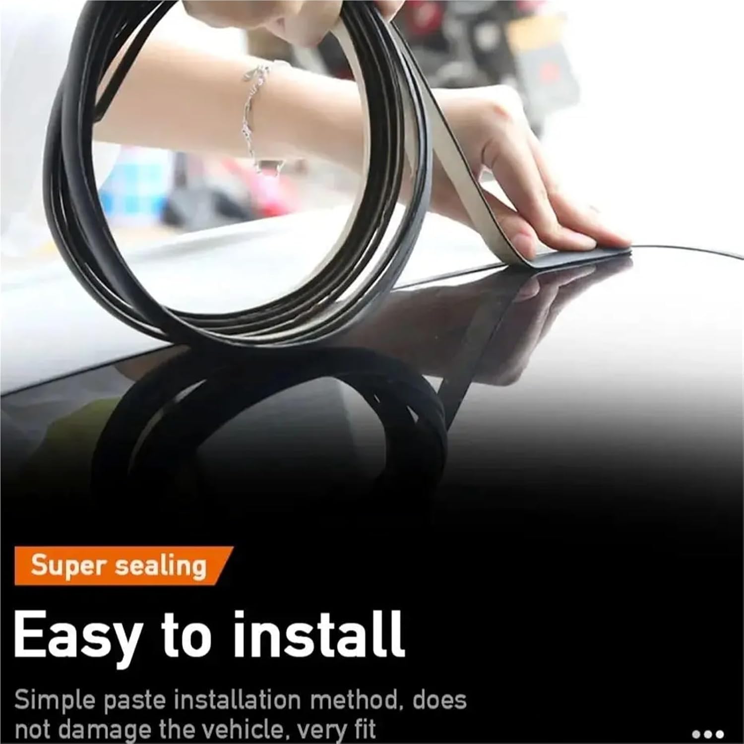 Car Roof Rubber Seal Strip Car Window Rubber Weatherstrip Seal Trim Cover Seal Strip Noise Insulation for Car Accessori Sealants(5m x 15mm x 3mm)