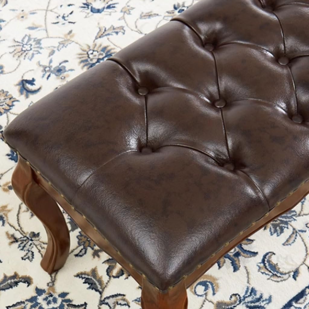 Bancs pour Chambre À Coucher Repose-Pieds De Lit Rétro Européen, Chambre À Coucher, Chevet, Canapé Simple, Vestiaire, Chaussures À Langer, Tabouret De Lit Pouf De Chambre À Coucher(180X40X46CM)