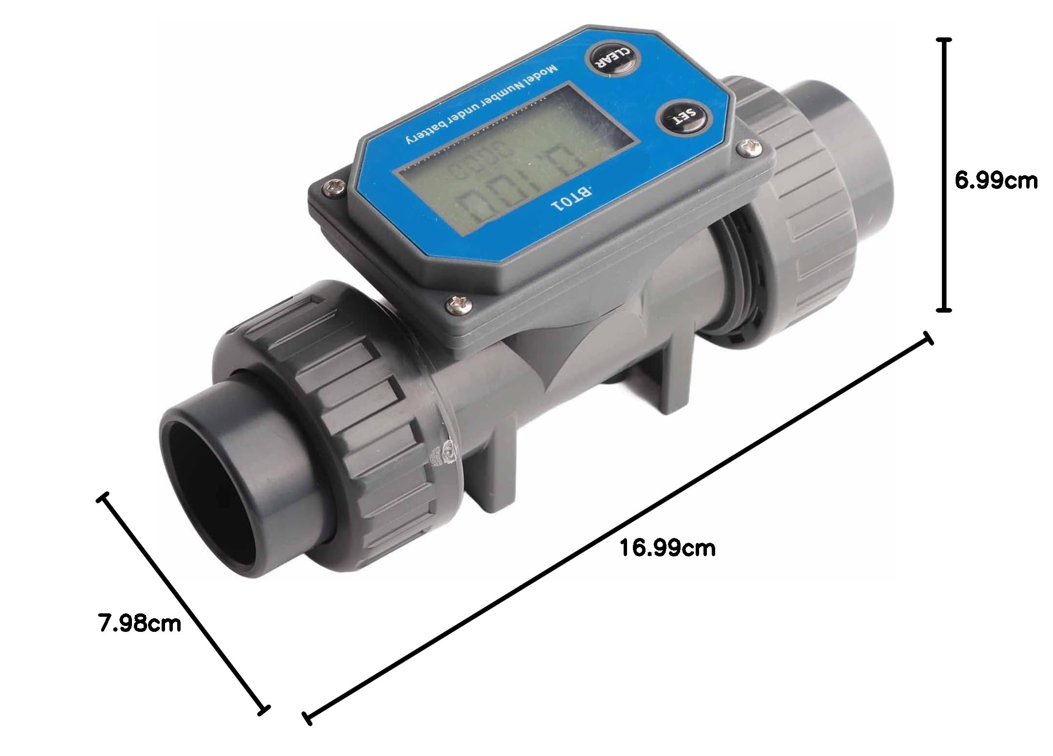 Méter de Flujo de Pantalla Digital de Alta Precisión de Akozon, Medidor de Sensor de Flujo de Agua para Riego de Gran Volumen, Adecuado para Granjas, Piscinas e Industrias de Purificación de Agua