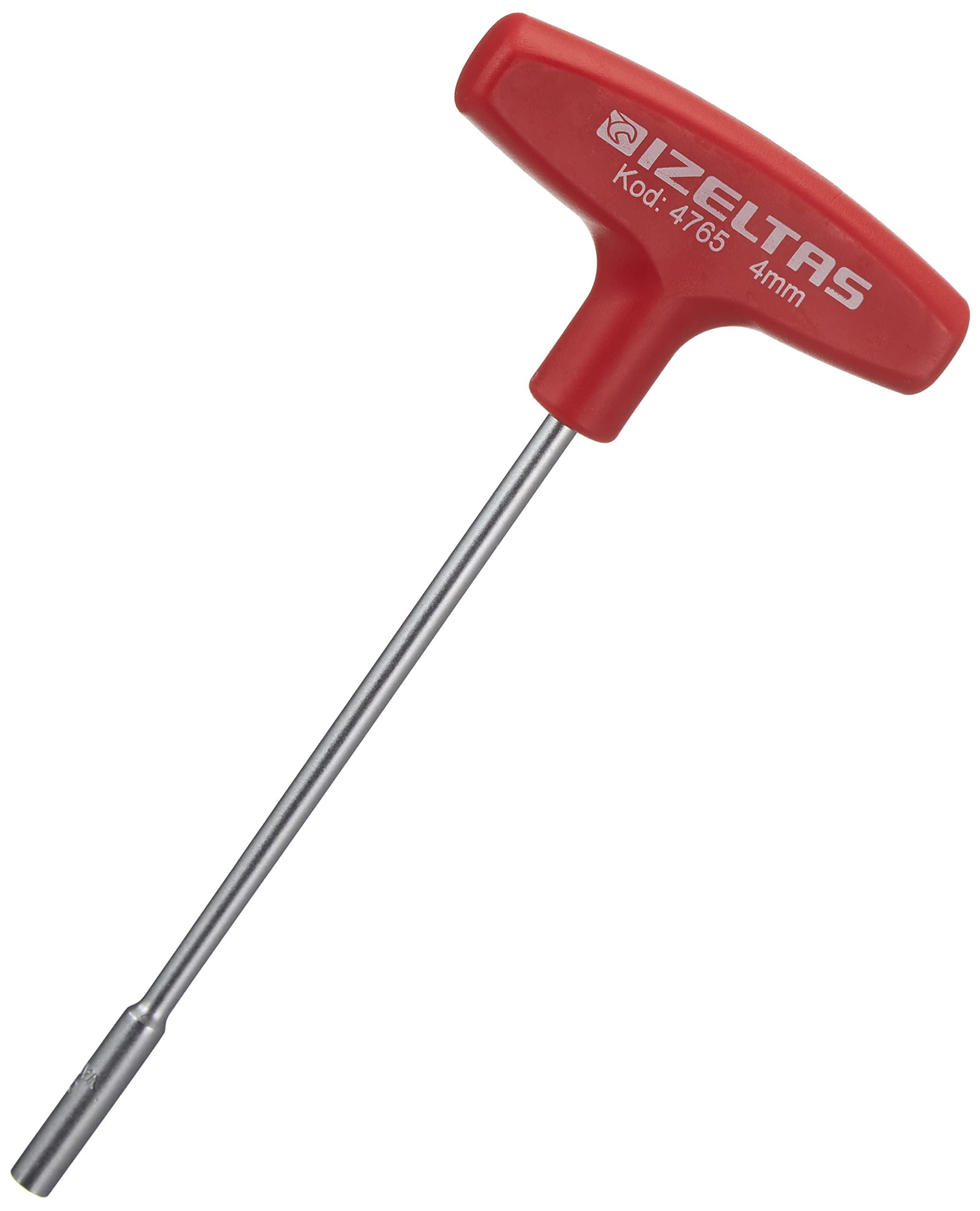 izeltas T Tİpi Lokma Uçlu Tornavida, Kırmızı, 4 mm
