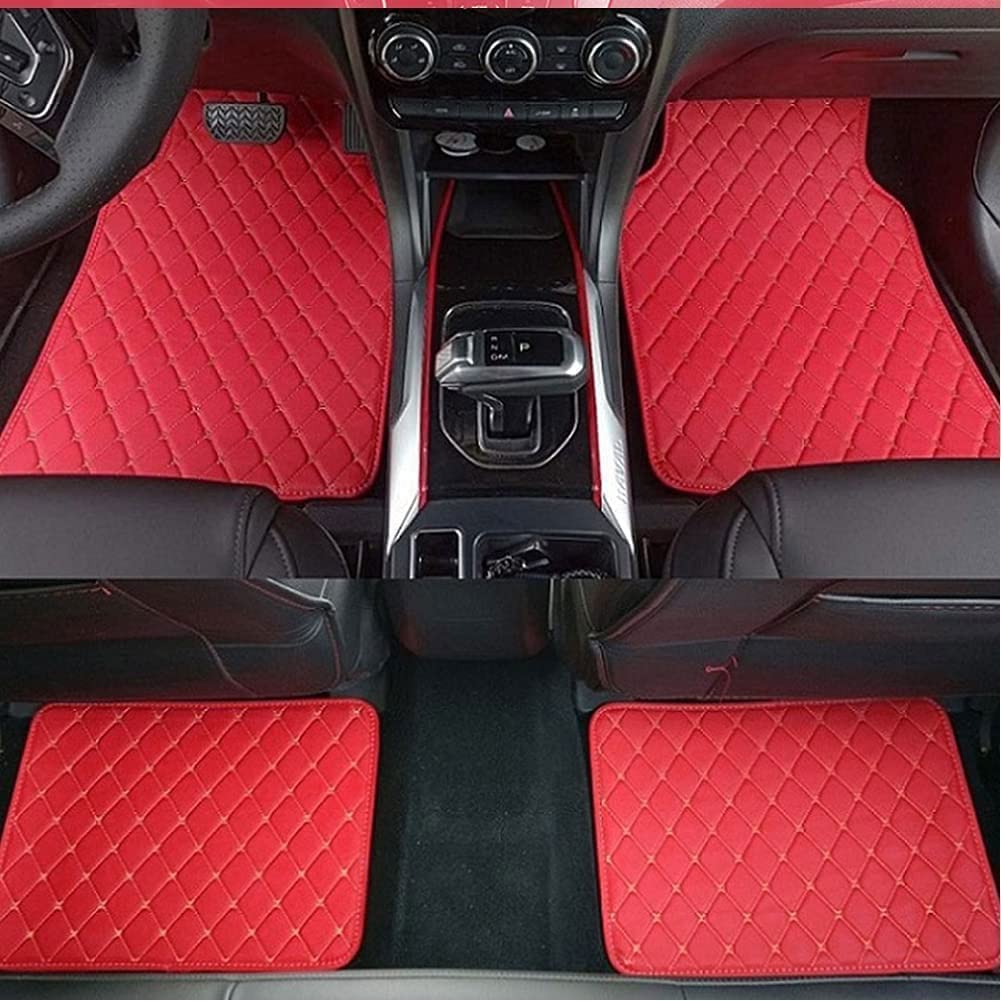 Auto Tappetini Abitacolo per M-Azad 6 TENZA 2013-2017 2018 2019 2020 2021 2022,Anteriori Posteriori Tappetino in Moquette Antiscivolo Impermeabile Auto Interni Accessori,B/Red