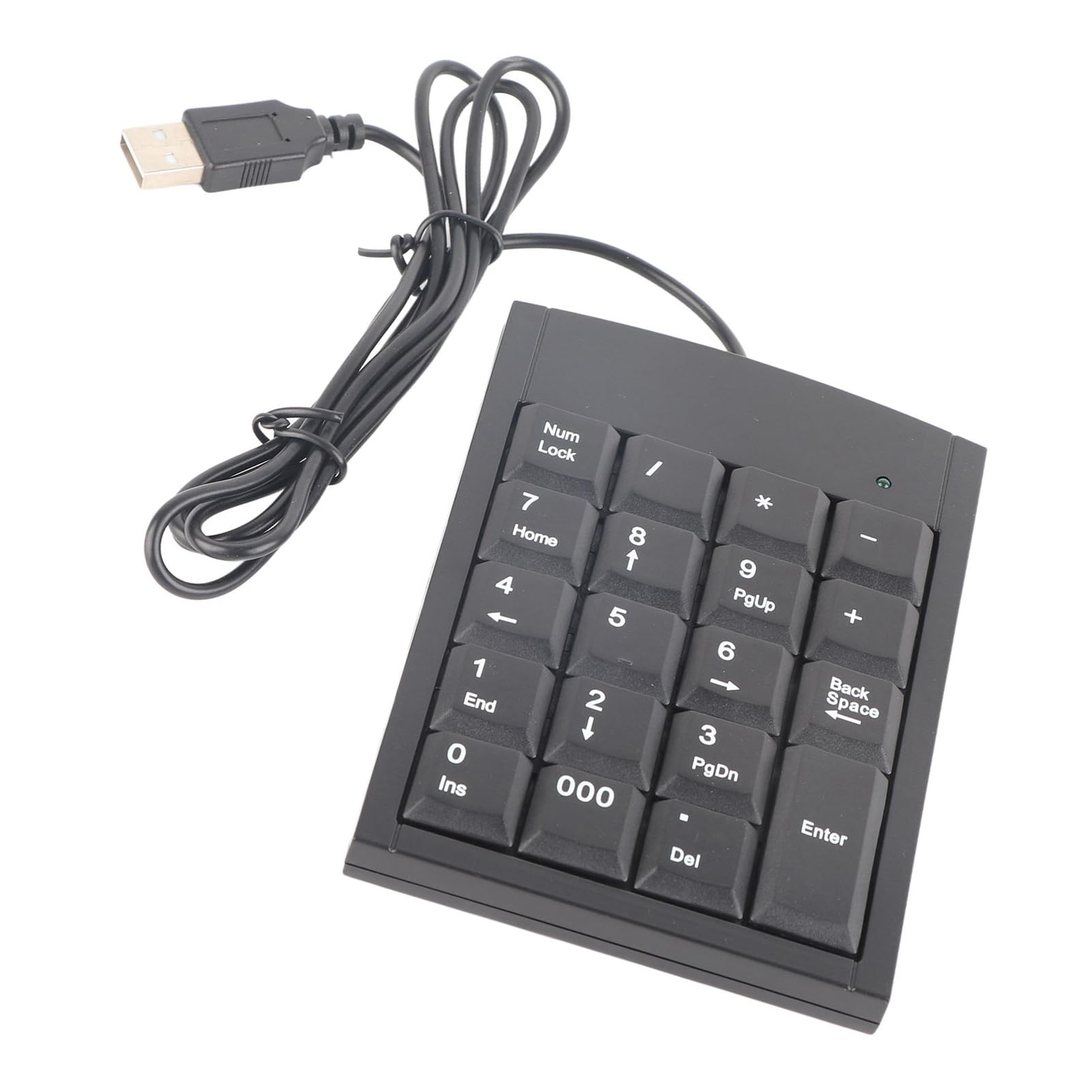 USB Numeric Keypad, Mini Keyboard 19 Keys Portable Ergonomic Keypad for Desktop Computers, Laptops, with USB Receiver Office Calculator PC for Accountants