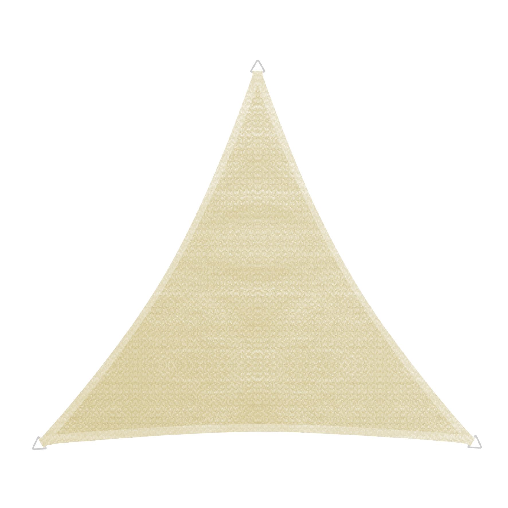 Windhager Sonnensegel Capri Dreieck 4 x 4 m (gleichschenkelig), Sonnenschutz für Garten & Terrasse, UV- und witterungsbeständig, Champagner