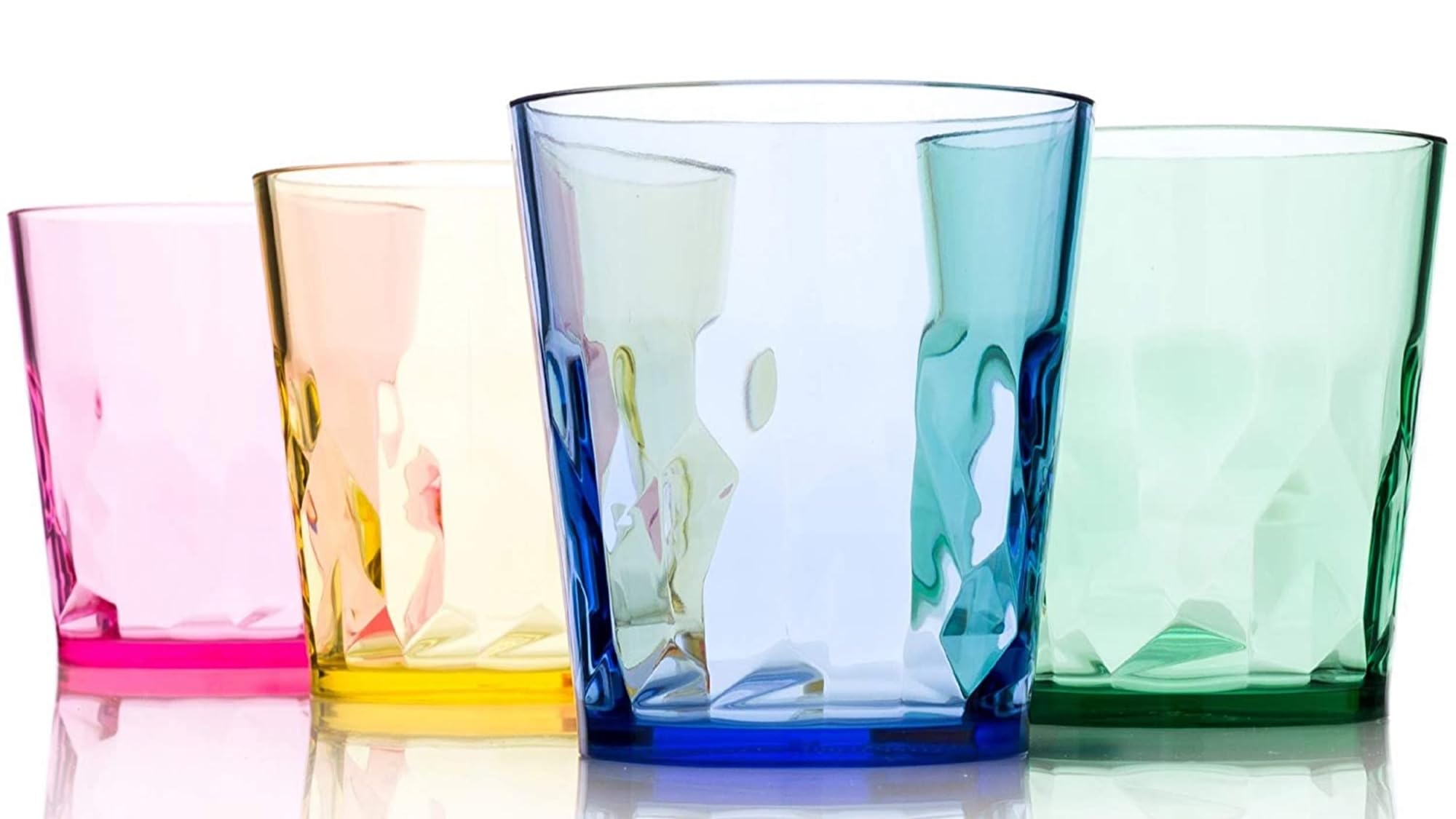 SCANDINOVIA - 8 oz Unbreakable Premium Juice Glasses Kid Cups- Set of 4 - Super Grade Acr…