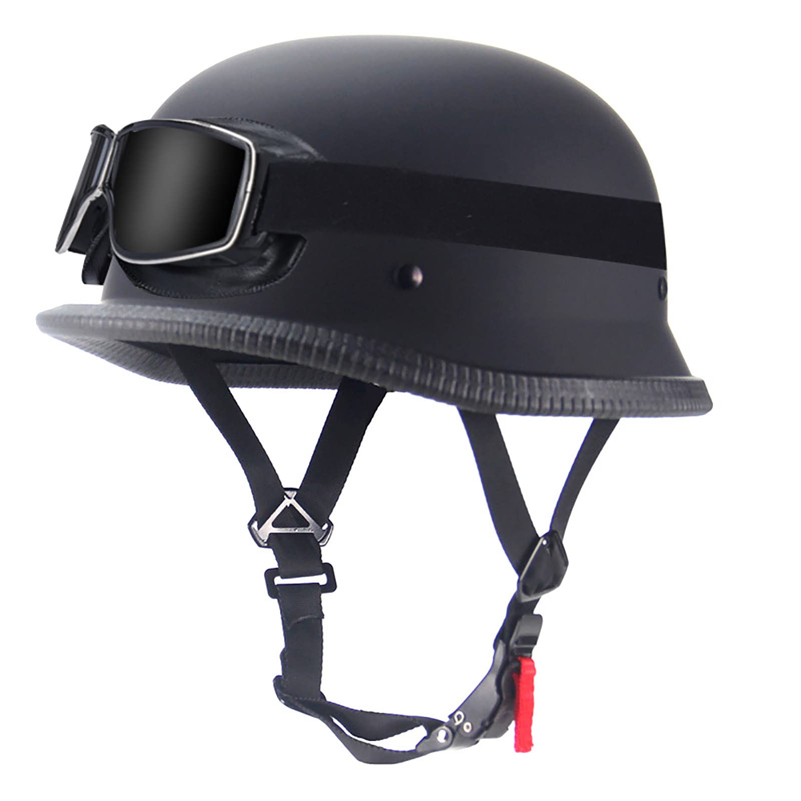 Casque moto rétro respirant avec protection solaire intégrée