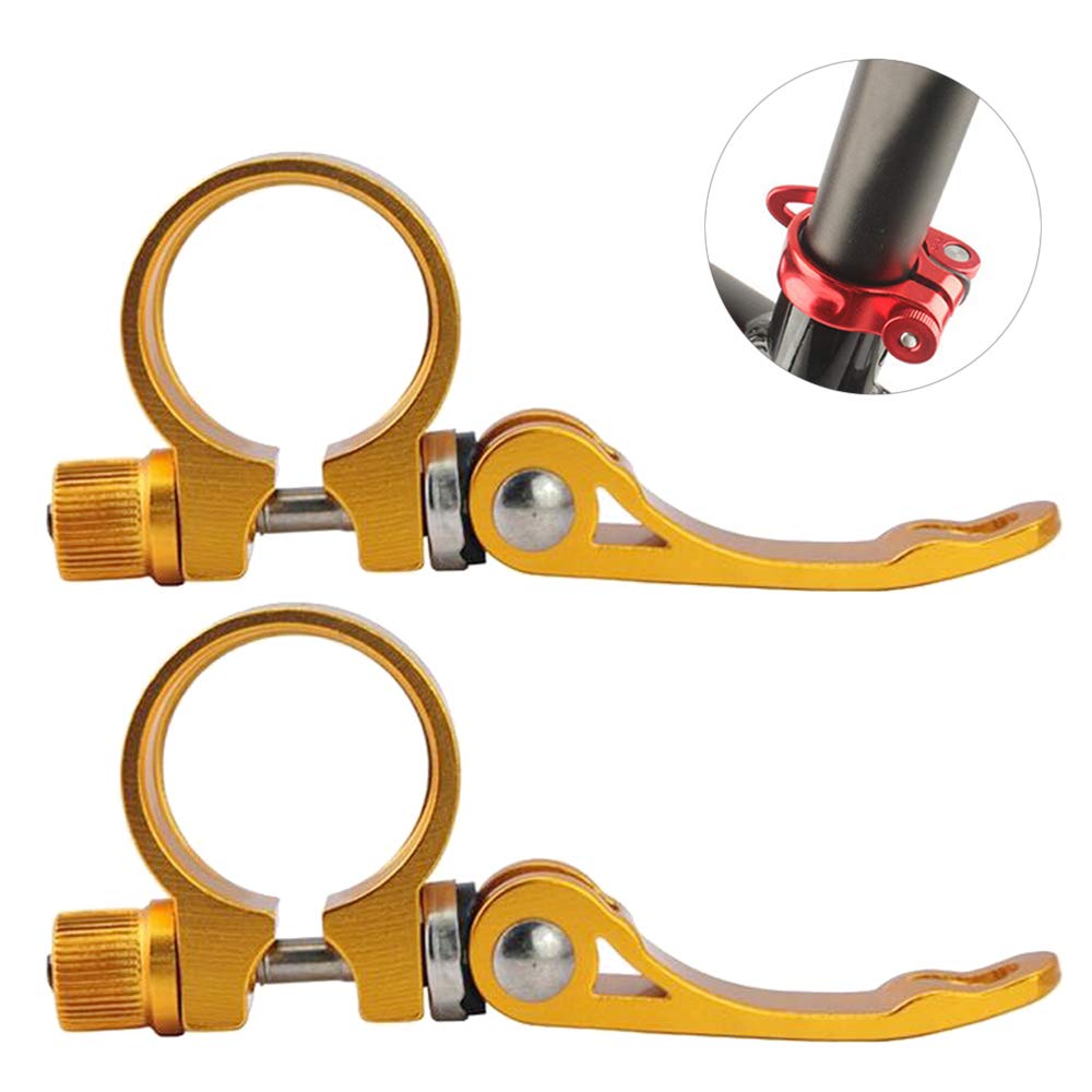 DAZISEN Aluminiumlegierung Sattelklemme - Fahrrad Sattelklemme Schnellverschluss Sattelstütze Sattel-schelle Klemme 28.6/31.8/34.9mm