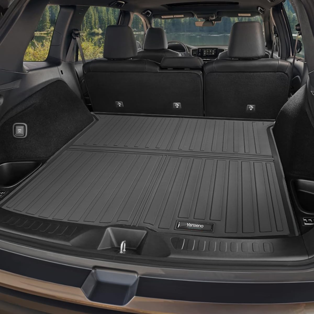 Vanseno Compatible for 2019-2025 2026 Honda Passport Cargo Mat Cargo Liner All Weather TPE Protection Trunk Mat for 2019 2020 2021 2022 2023 2024 2025 2026 Honda Passport Accessories
