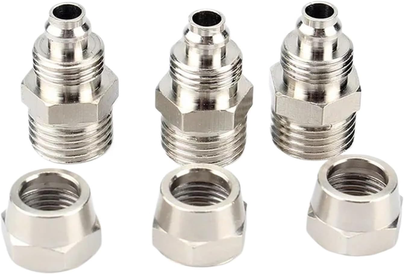 Pneumatic Connector Quick Screw Adapter PC6 8 10mm Fast Twist Joint Male Thread 1/8 1/4 Hose FIittings 1Pcs(4-M5)