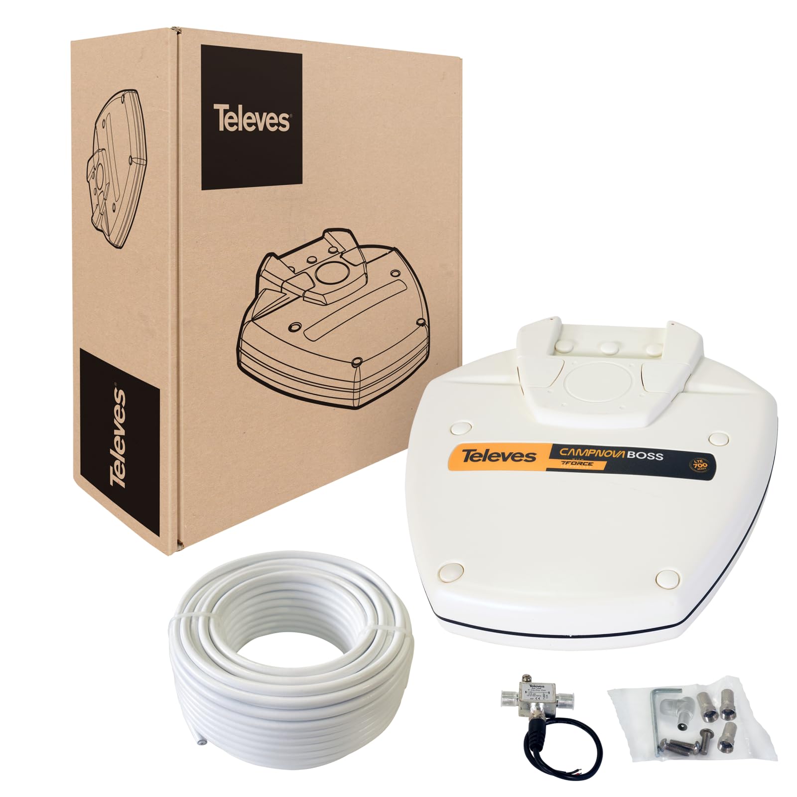 Antena direccional Inteligente Especial para campings TELEVES Ref: 144521. Antena CAMPNOVA Boss