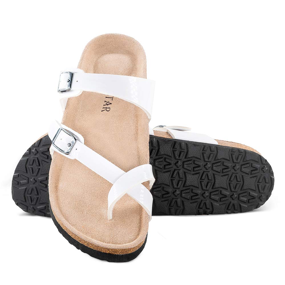 Leather Sandals For Girls 8 White
