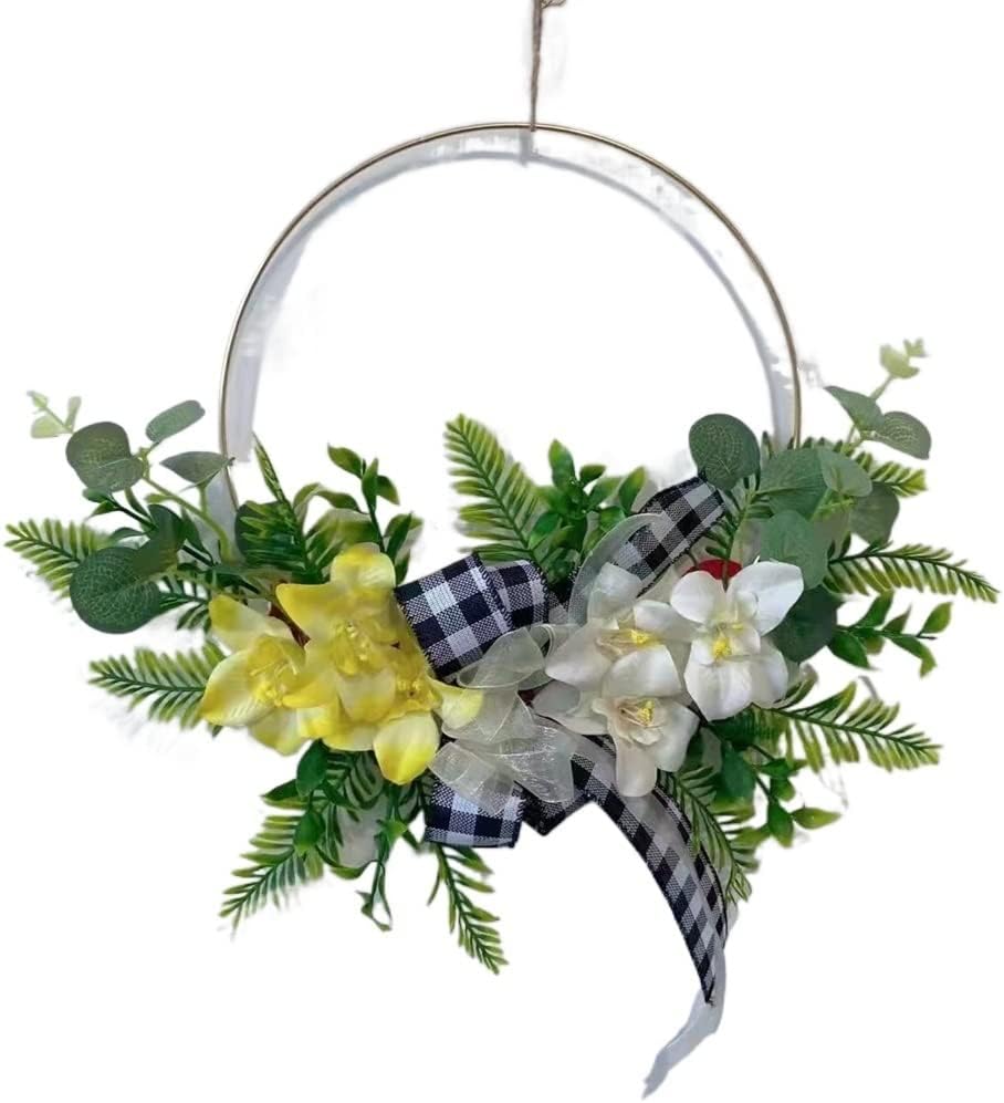 Simulated Green Wreath Display Window and Door Hanging, Interior Decoration Wall Hanging