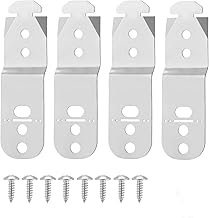 4pcs 00619985 Dishwasher Mounting Bracket, Stainless Steel Silver Under Counter Dishwasher Clips for Thermador Gagenau & Most Top Brand Dishwashers Accessories