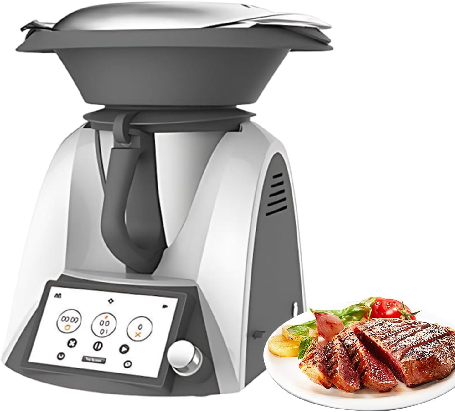 All-in-One Smart Kitchen Robot, With WiFi Built-In And Online Recipes, 3L Bowl Smart Food Processor, Preset Functions For Blend, Steam, Sous Vide, Self-Cleaning