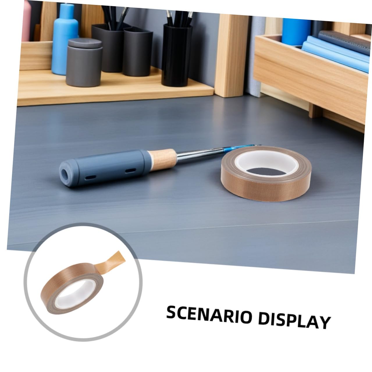 Nastro da 10 Metri Resistente al Calore in Ptfe Nastro Adesivo Isolante Termico per Sigillatrice Sottovuoto Manuale per Prodotti Elettrici ad Alta e Bassa Tensione