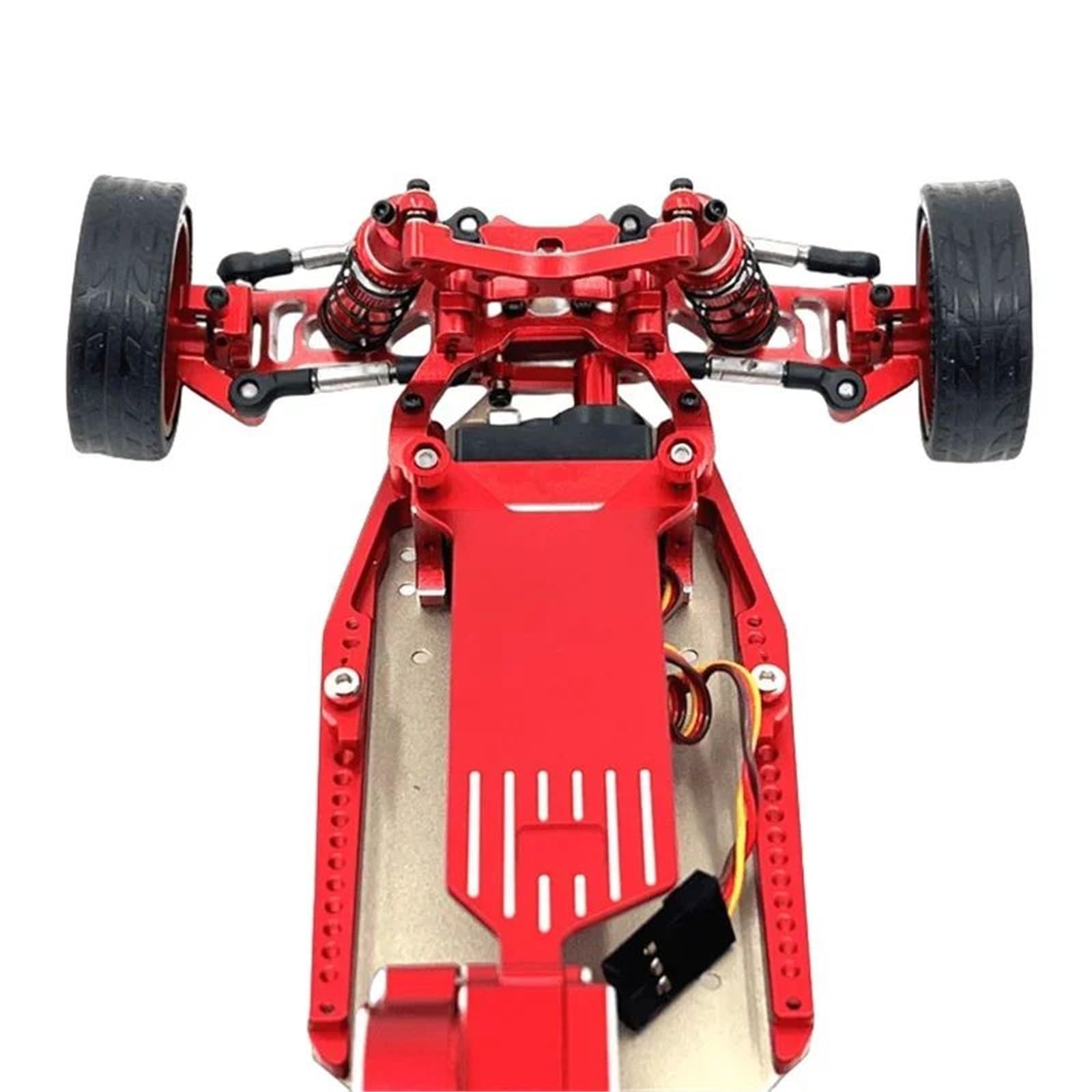 para WLtoys 244016 para LOSI para Micro-B 1/24 RC Coche Control Remoto 6061 Aluminio Fibra Carbono ala Trasera Carframe Piezas Mejora RC Orugas Maquetas