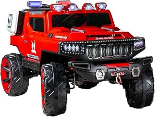 سيارة ركوب كهربائية بريموت كنترول للأطفال من إكتو، لون أحمر، موديل JB-500