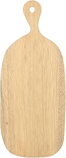 Restokki Wood Cutting Board Handle Hand Polished Beautiful Chopping Board Bread Board Displaying Preparing Food Kitchen Patio Zebra Wood (Large)