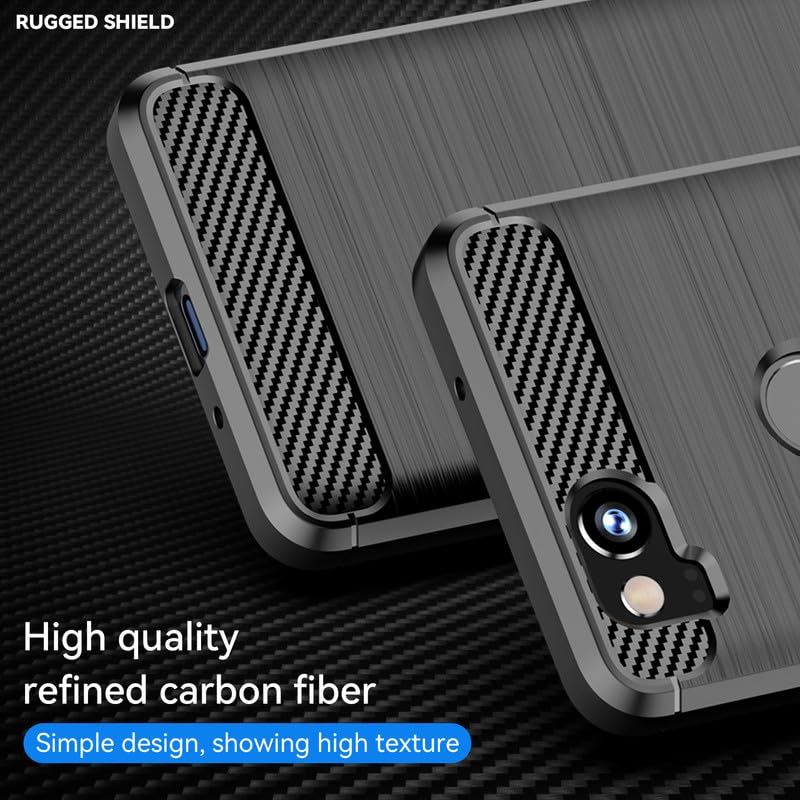Image of Hybrid Carbon Fiber Back Case for Google Pixel 2 (Black)